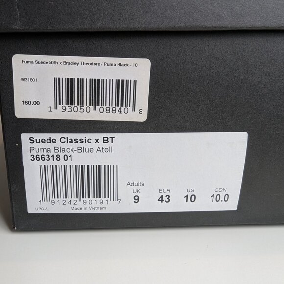 Puma Suede Classic 50th x Bradley Theodore Size Men's US 10 Rare Limited Edition - Picture 10 of 10